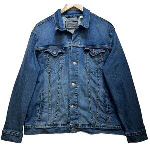Levi's Men's Denim Trucker Jacket Long Sleeve Size L Blue Medium Wash Pockets